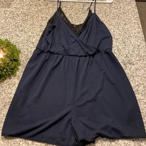 H&M navy/black with lace romper